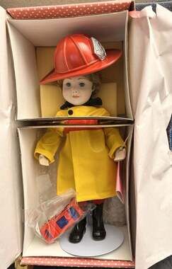 Vintage Paradise Galleries "Michael" By Laine Gordon Firefighter Porcelain Doll